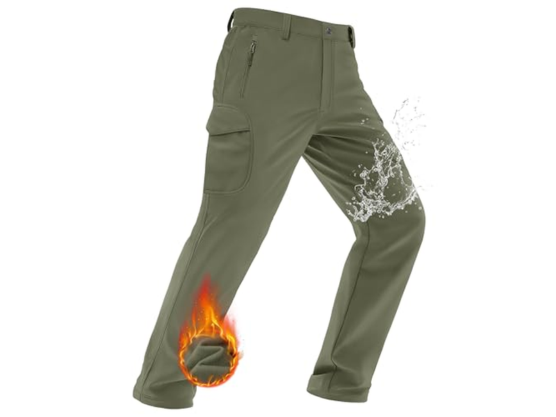 Men's Winter Pants Water Resistant Fleece 