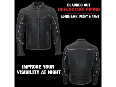 Mens Vintage Distressed Grey Leather 