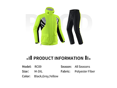 Motorcycle Rain Suit Reflective Waterproof Rain Gear 